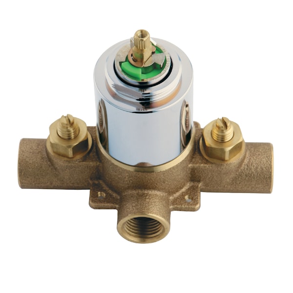 Pressure Balanced Rough-In, Tub And Shower Valve W/ Stops, Chrome